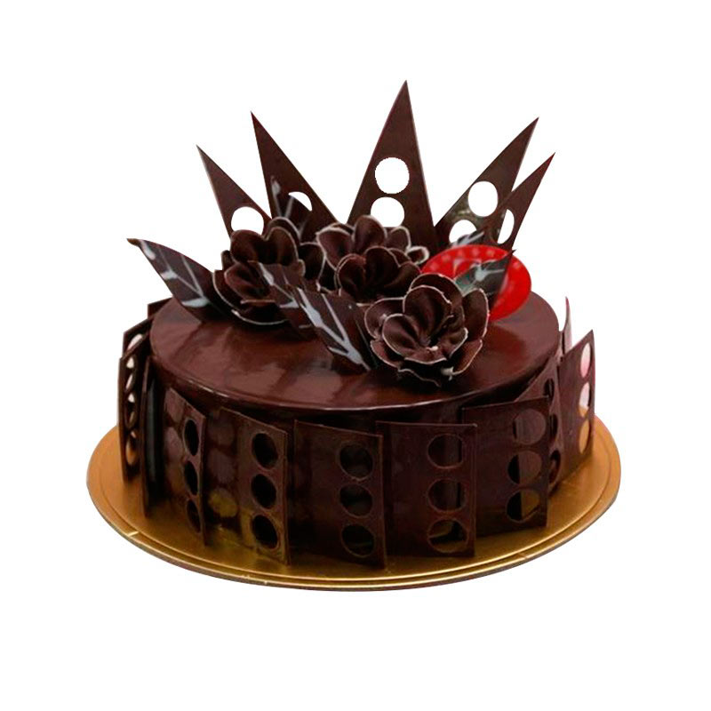 Оформление торта шоколадным декором
